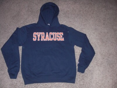 SYRACUSE blue double sided CHAMPION Hoodie Sweatshirt men's Medium