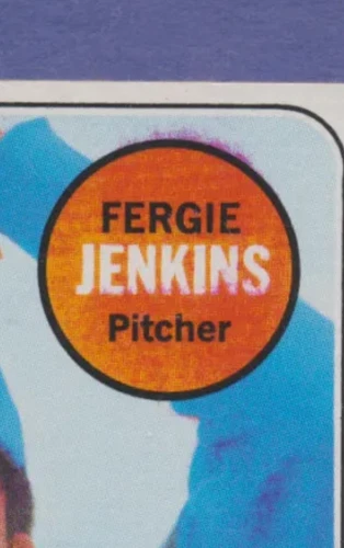 ERROR 1969 Topps Fergie Jenkins RED CIRCLE #640 HOF Cubs EX+ CENTERED