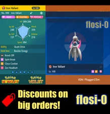 6IV Shiny Iron Valiant Gallade Pokemon Scarlet and Violet