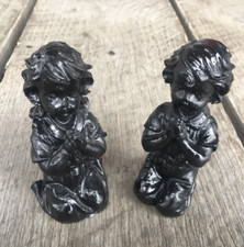 Handcrafted Praying Boy & Girl Made from Coal by Kentucky Artisans