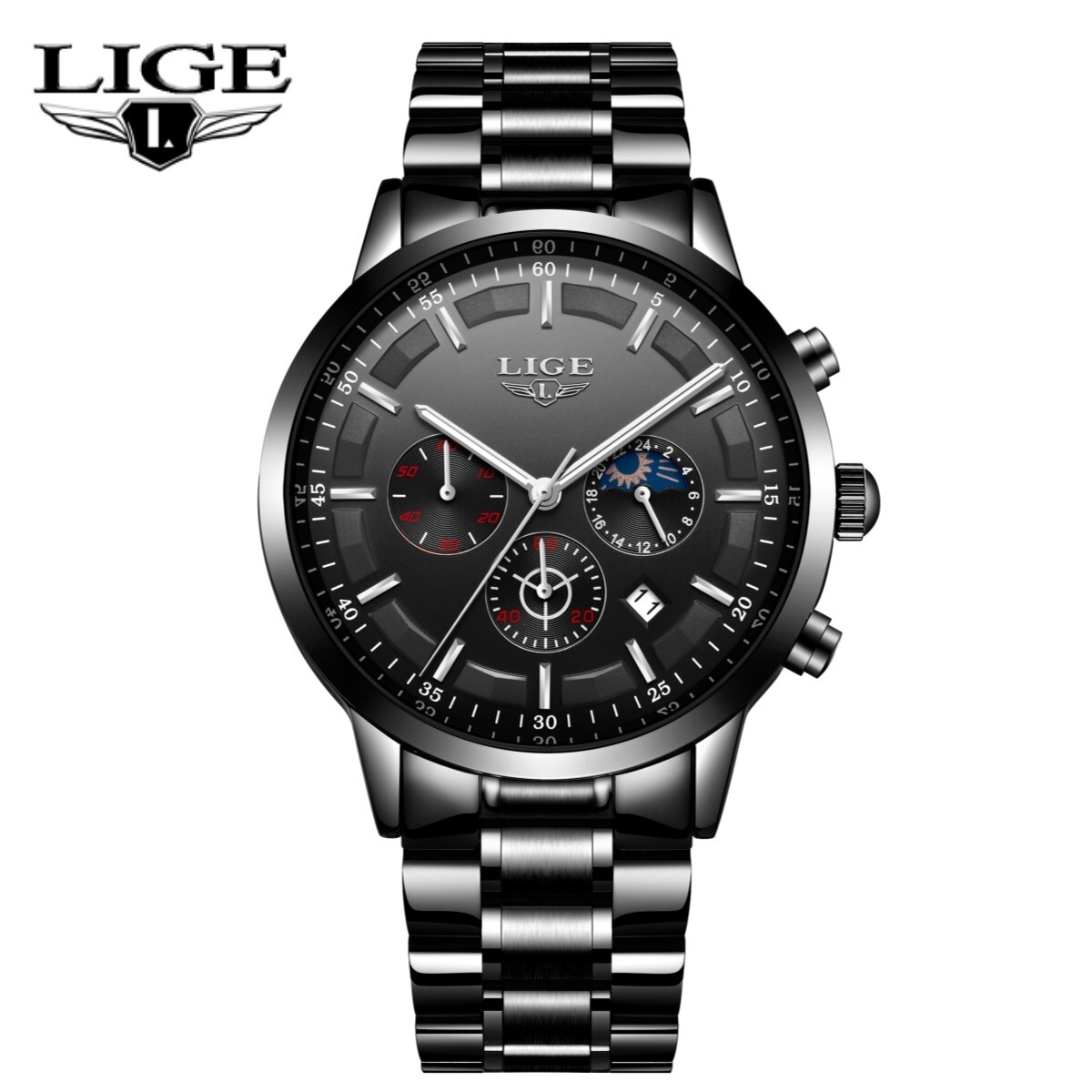 Montre étanche date homme en acier, la solution pour un style élégant et lisible la nuit