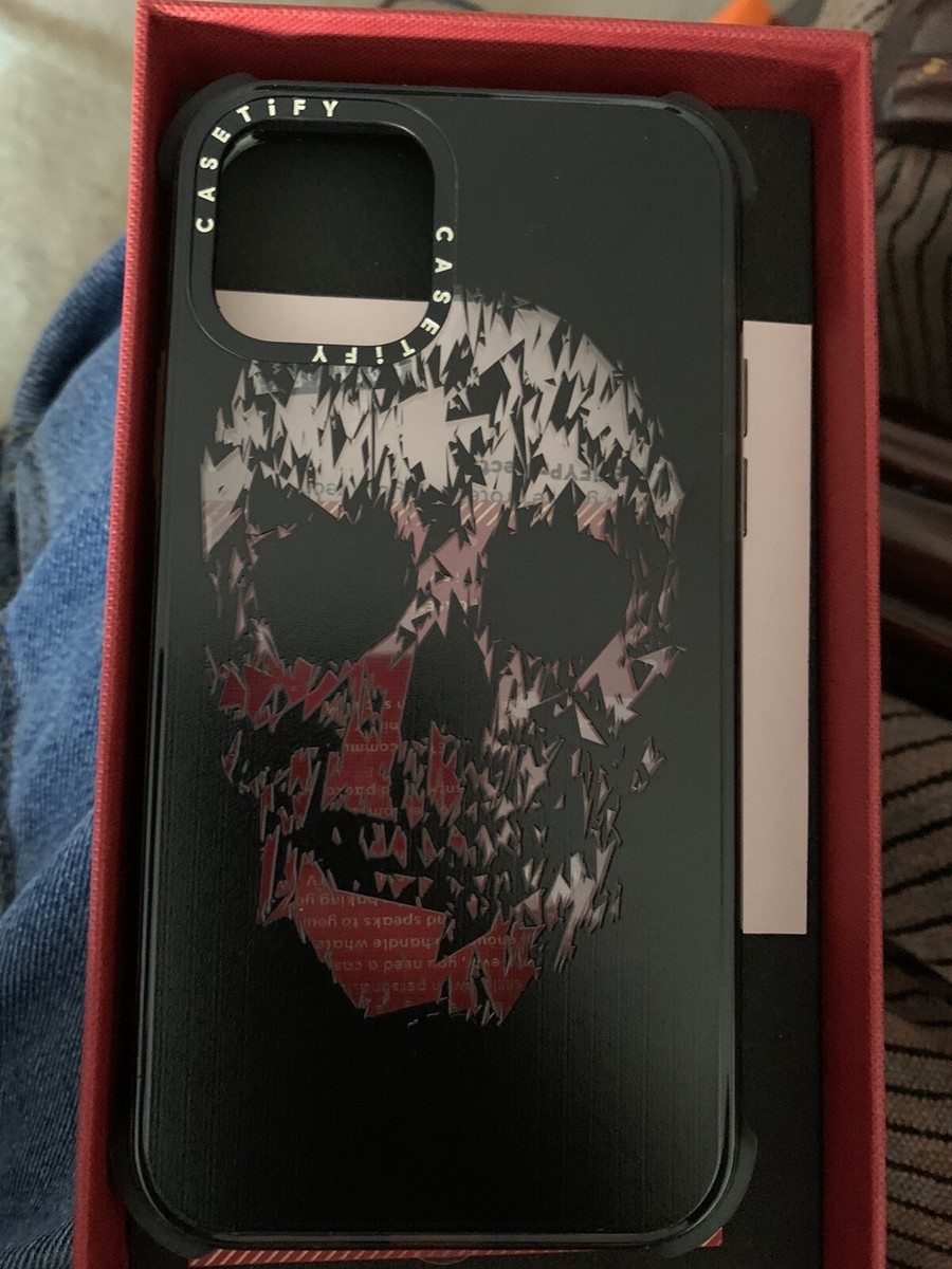 casetify Simple Modern Abstract Jagged Skull Transparent Case For