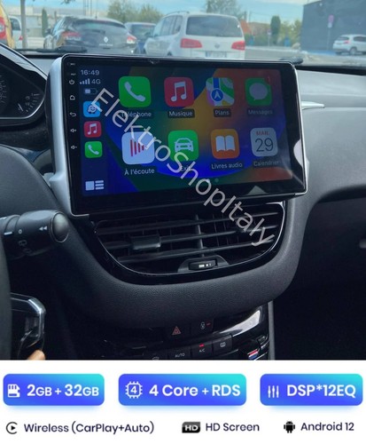 Display Stereo Touch 10" Android Peugeot 2008 208 Carplay GPS Navigatore Wifi BT - Foto 5 di 8