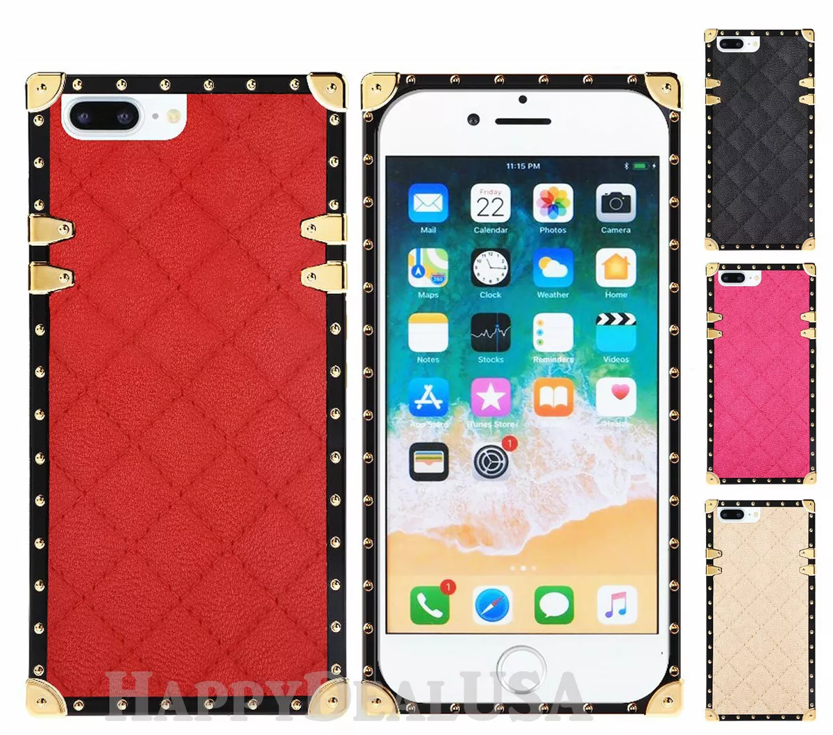 For Apple iPhone 7 Plus  8 Plus Luxury Box Square Cover Case w