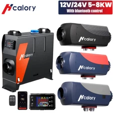 Hcalory 5-8KW 12V Diesel Air Heater With bluetooth For Car Trucks RV Home Heater