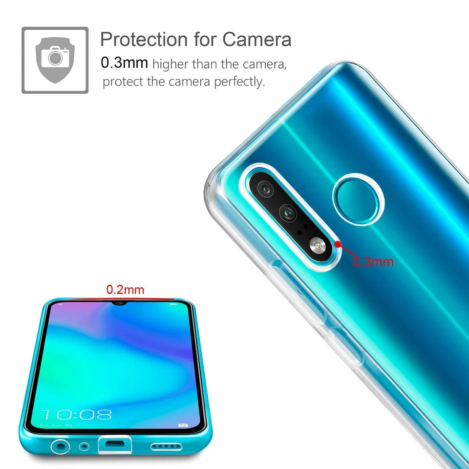 COVER CUSTODIA PER HUAWEI P30 LITE NEW EDITION TRASPARENTE TPU SLIM MORBIDA - Immagine 4 di 4