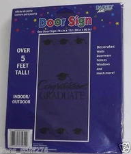 Graduation Door Cover, Wall Mural, Purple  30" x 60"  "Congraulations Graduate" 