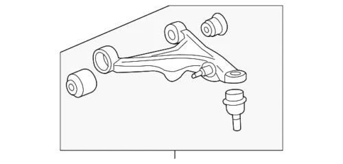 Brazo de control inferior del lado del conductor genuino GM 2004-2014 Cadillac CTS STS SRX 25862781 Foto 3 de 4