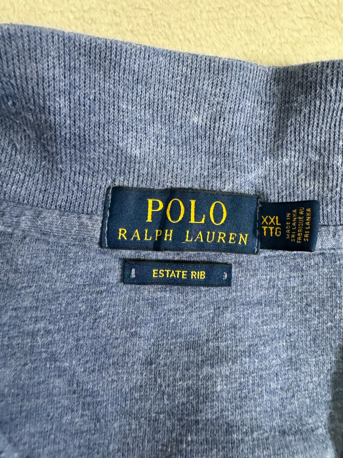 Polo Ralph Lauren Estate Rib Quarter Zip Sweater Men’s  XXL Cotton Pony Flaw
