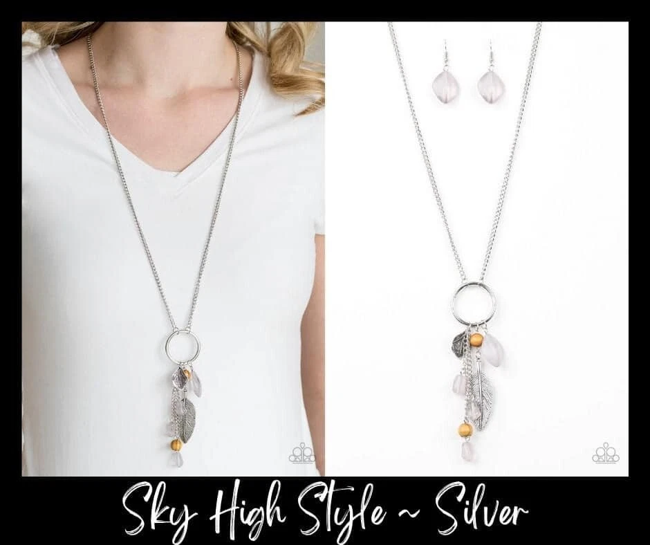 Paparazzi SKY HIGH STYLE silver necklace eBay