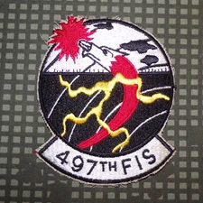 Vintage Original 1970s USAF 497th Fighter Interceptor Squadron FIS Patch