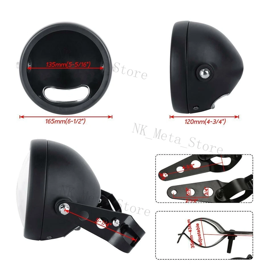 Faro LED más brillante de 5-3/4" 5,75" pulgadas DRL + Soporte de carcasa para motocicleta Foto 2 de 4