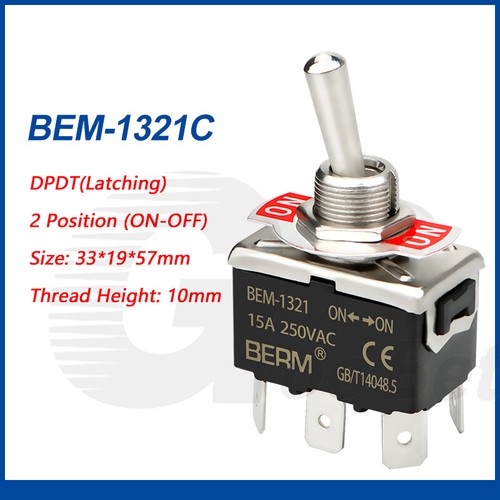 Toggle Switch 250V AC 15A SPST SPDT DPST DPDT Flick Switch ON OFF Car Dash Boat - Picture 32 of 36