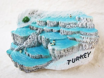 TURKEY Pamukkale Hot Springs 3D Fridge Magnet Resin Collectible Tourist Gift