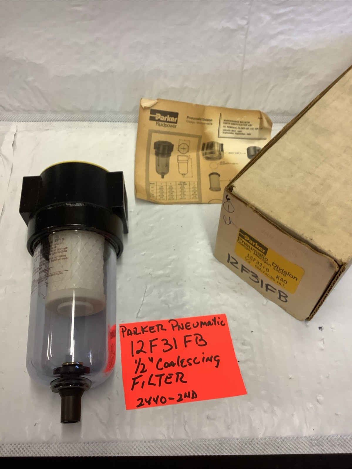 PARKER ,12F31FB ,COALESCING FILTER, 1/2” , 2440-2nd