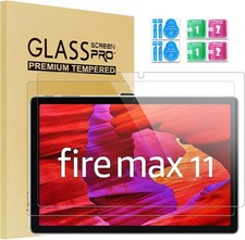 2 Pack Screen Protector for Fire Max 11, Anti-Fingerprints HD Tempered Glass