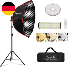 Yanuoda 95Cm Achteck-Softbox Beleuchtungsset - 110W Softbox Fotostudio Set Mit C