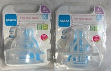  2 MAM Fast Flow Level X Nipple 6 months 2-Pack for Thicker Liquids NEW