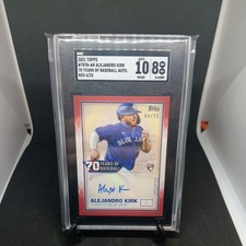 Alejandro Kirk 2021 Topps 70 Years of Baseball Autographs Red Auto /25 SGC 8 NM
