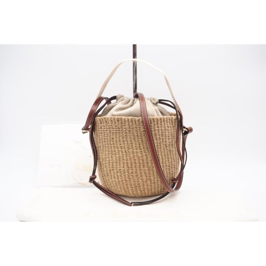 CHLOE Bag: Woody Small Basket CHC22SS381G55101 Beige W17H16D16cm w