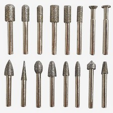 1/4" Shank Diamond Coated Grinding Burr, 60 Grit Diamond Grinding Bit