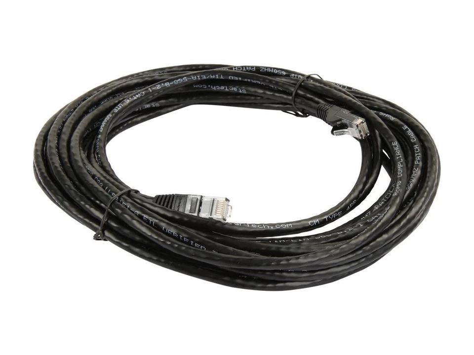 StarTech.com N6PATCH30BK Cat6 Patch Cable – 30 ft – Black Ethernet Cable – Foto 2 de 3