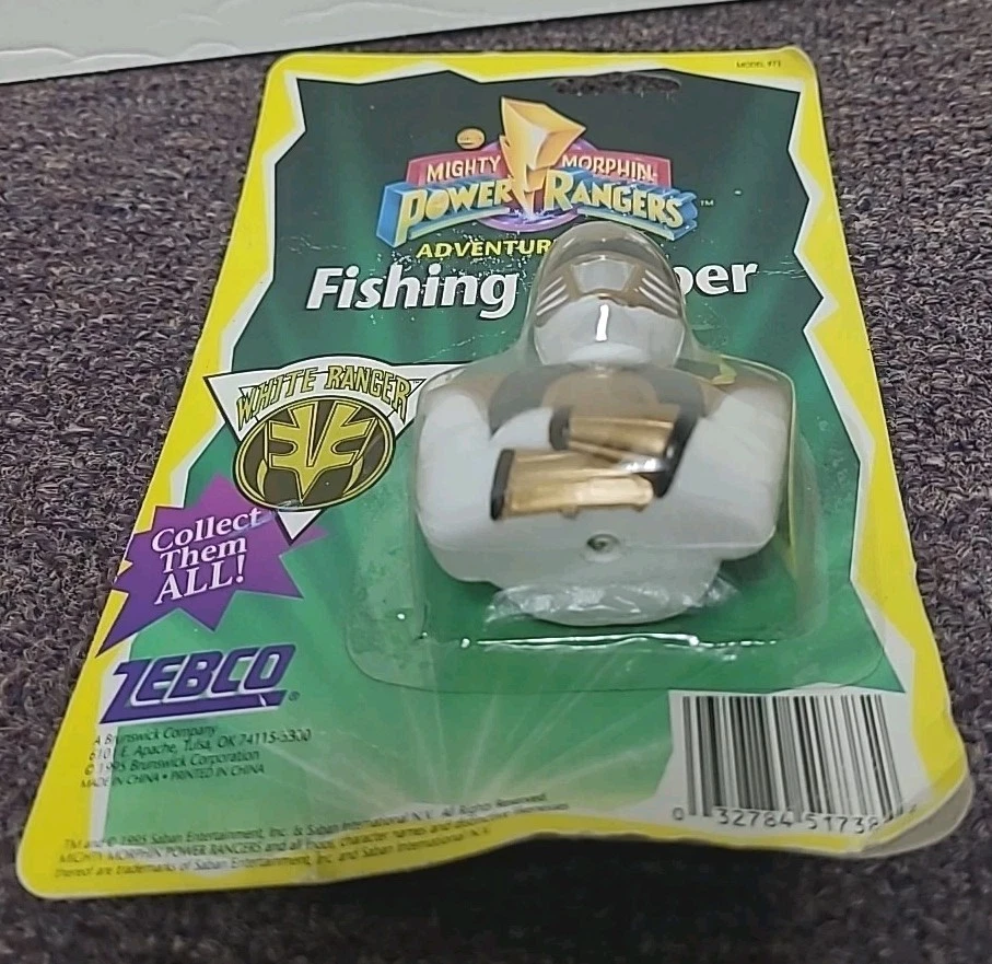 De colección Zebco Mighty Morphin Power Ranger Equipo de Aventura Pesca Bobber White Ranger Foto 3 de 4