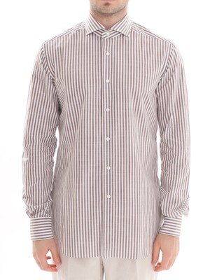 Xacus Taylort Shirt White-Brown