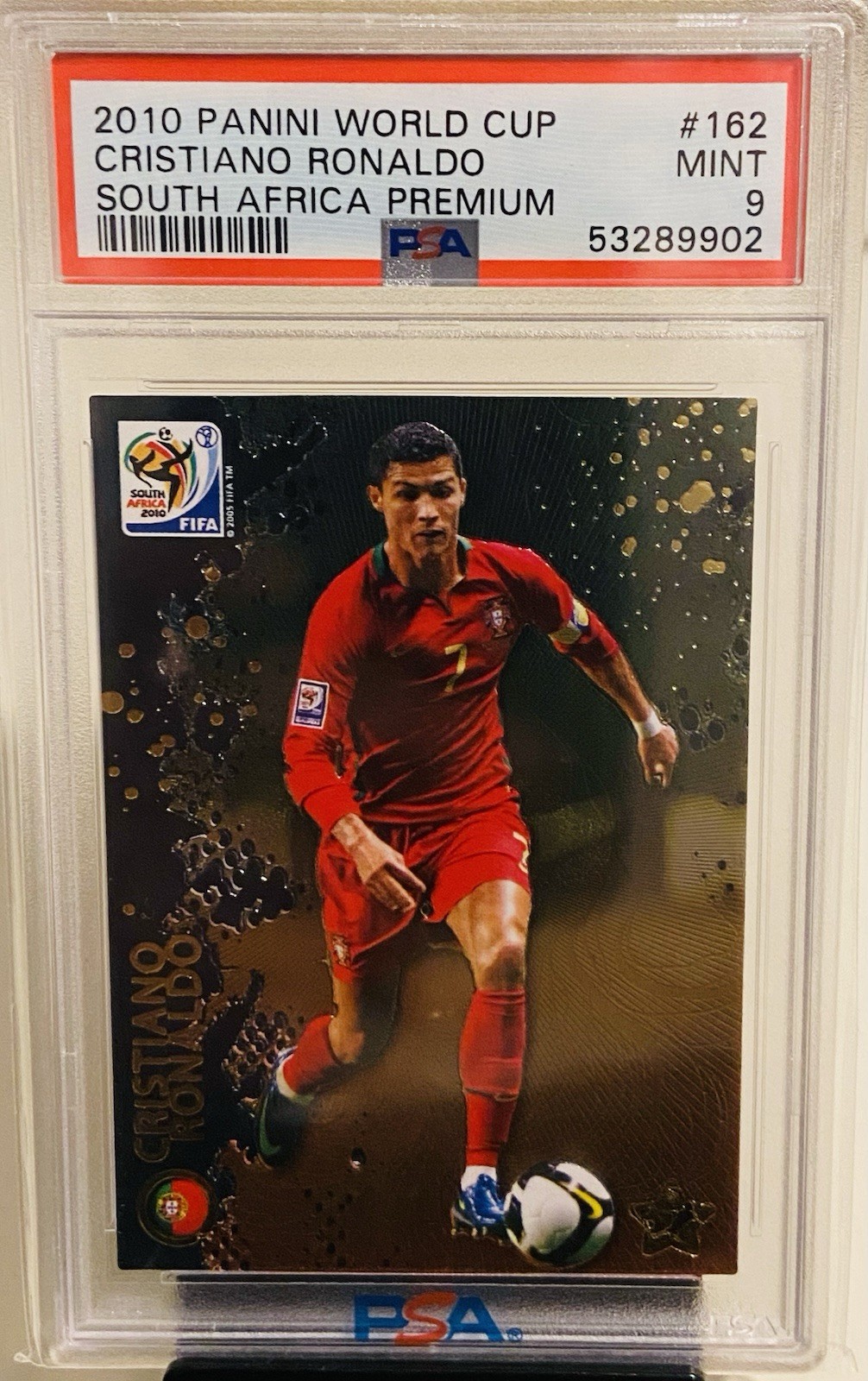 Cristiano Ronaldo 2010 Panini FIFA World Cup South Africa Premium PSA 9 ⚽️🔥🇵🇹