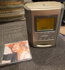 Sony ICF-CD863V Dream Machine FM/AM Weather CD Player Alarm Clock- Works Great!