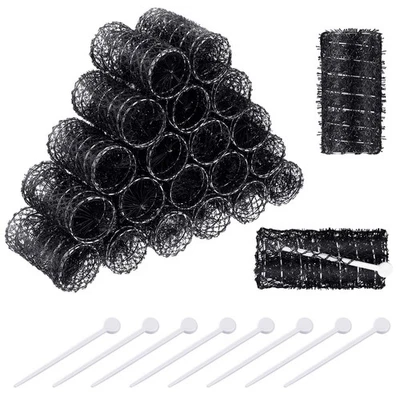 20 Pack Vintage Brush Rollers for Hair with Picks Medium Wire Mesh Rollers for - Picture 1 of 7
