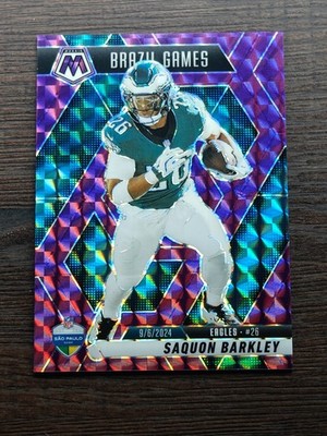 2025 Panini Mosaic - Brazil Games Saquon Barkley #263 Purple Mosaic /49