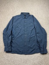 Kuhl Shirt Mens Large Teal Blue Invoke 100 Nylon Shell Long Sleeve Vented Hike