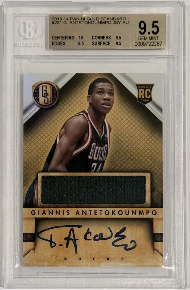 Giannis Antetokounmpo 2013 Gold Standard #231 Rookie Jersey