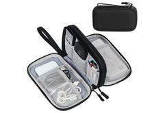 Travel Cable Organizer Bag Pouch Electronic Charger , Medium Size, Black