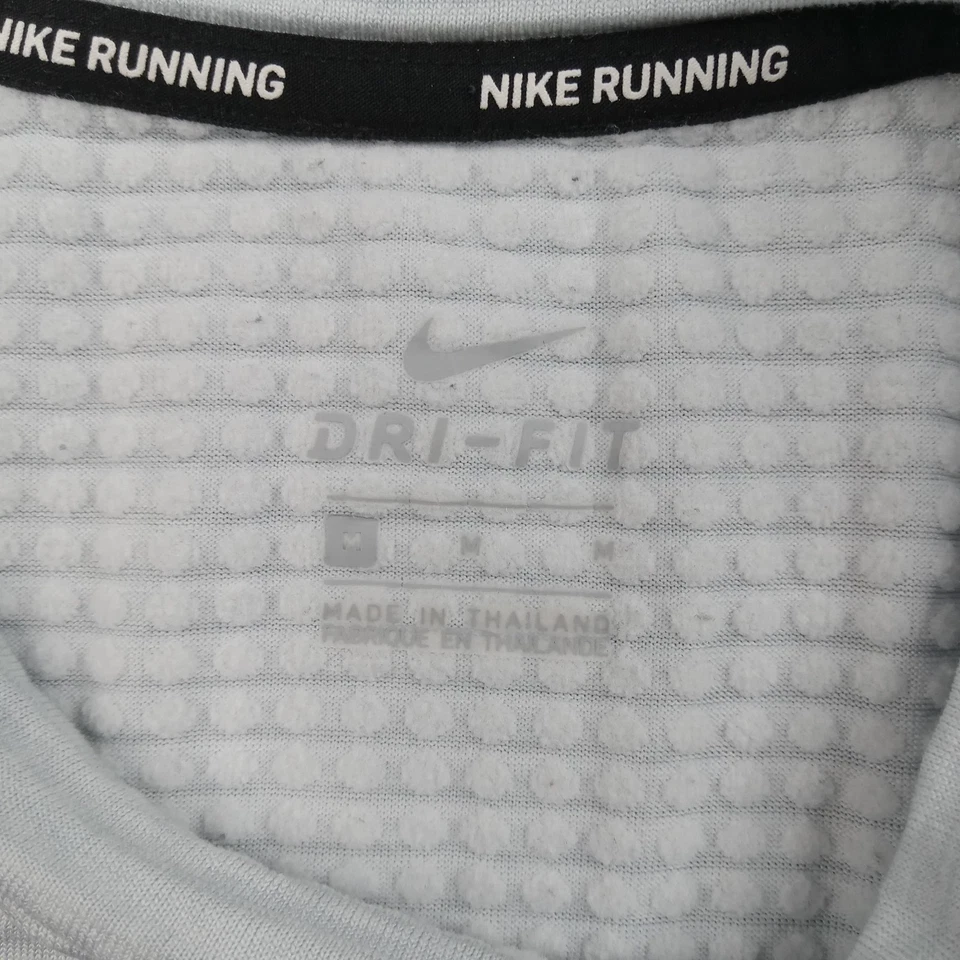 Nike Shirt Mens Medium Gray Dri-FIT Running Long Sleeve Lightweight Waffle Knit - Image 2 of 4