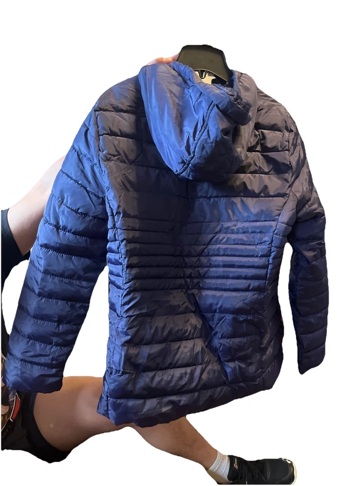 Polo estadounidense assn. Mujer Chaqueta Puffer Cremallera Capucha Cálido Abrigo Invierno Acolchado Abrigo L Foto 2 de 3