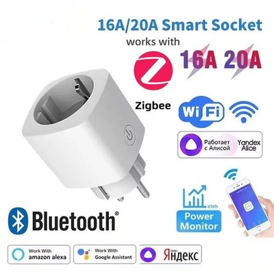 Smart Plug 20A Smart Socket With Power Monitoring Timing Function Voice Control