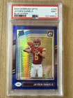 2024 Donruss Optic Jayden Daniels Blue Hyper Rated Rookie #248 Commanders PSA 9