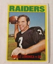 Topps 1972 Daryle Lamonica Oakland Raiders Football Card #169