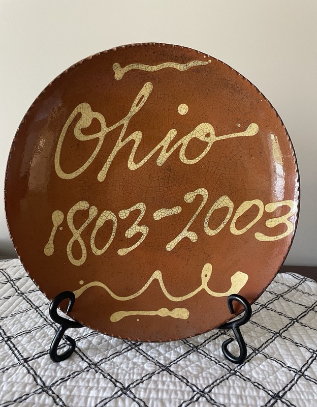 Turtle Creek 10” Plate “Ohio 1803-2003”  Signed Christopher Woods 2002