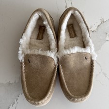 Koolaburra By Ugg Lezly Slippers Womens Size 7 Tan Brown Suede Moccasin Shoes