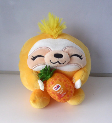 Zuru Snackles Sandy das Faultier hält Dole Tropical Gold Ananas Plüschtier