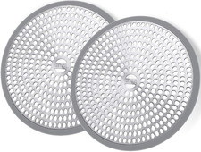 2 Filtros Desag e Ducha Atrapa Cabello Acero Silicona, Nuevo