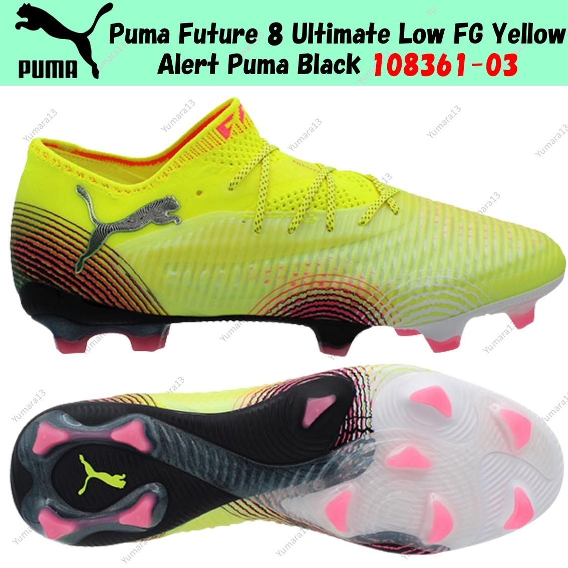 Puma Future 8 Ultimate Low FG Yellow Alert Puma Black 108361-03