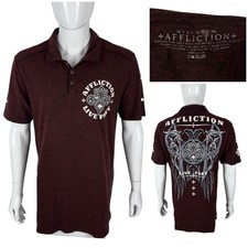 Affliction Mens Large (actual) Polo Shirt Bur...