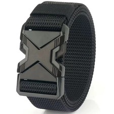 Quick Release Canvas Belt Adjustable Men Breathable Military Casual Wear Belts