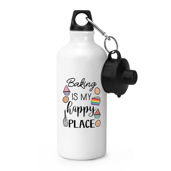 Backen Ist Mein GlüCklicher Ort Sport Wasserflasche Bake Off Chef Mama Muttertag-image