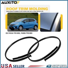 Pair Roof Molding Trim For Honda Fit 2009-2014 Left Right Side Black Replacement