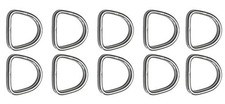 10 Pieces Stainless Steel 304 D Ring Welded 4mm x 30mm ID 5/32" x 1 3/16" Dee